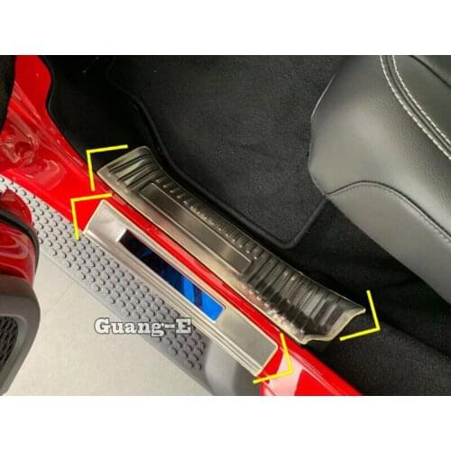 For Jeep Wrangler JL 2018 2019 2020 Car Body Styling Stainless Steel Pedal Door Sill Scuff Plate Cover Inner Built Threshold