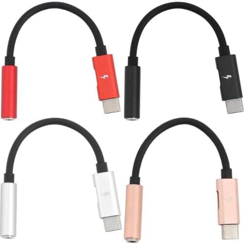 2 in 1 USB Type C to 3.5mm Converter Cable Earphone Headphone Audio Music Calling 1.5A Charging Adapter for Mobile Phone