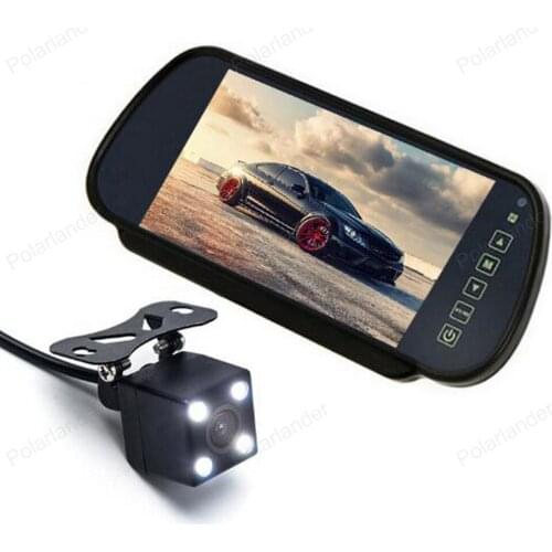 Night Vision TFT LCD Screen 4 LED Auto Parking Reverse Backup Rear View Camera Car CCD Waterproof Parking Reverse Camera