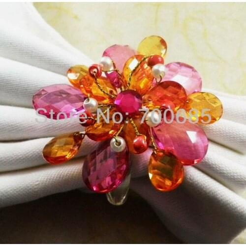 Beaded wedding napkin ring, napkin holder, decoration napkin ring holiday decoration napkin ring