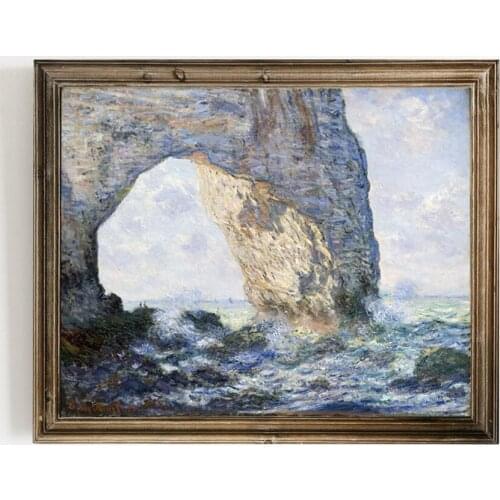 The Manneporte (Etretat) Canvas art print reproduction unframed org by Claude Monet