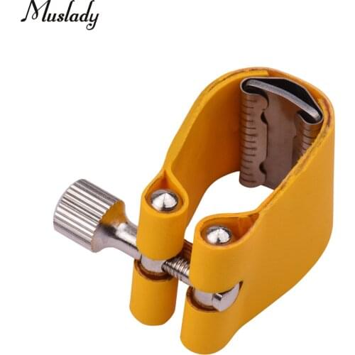 Muslady Saxophone Ligature Compact Durable Sax Ligature for Sax Fastener Clip Alto Saxophone ligature Bakelite Mouthpiece