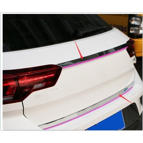 Stainless Steel For Volkswagen T-Roc T Roc 2018 2019 2020 Rear Trunk Tailgate Door Strip Streamer Decoration Cover Trim