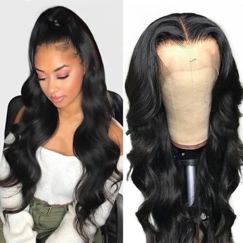 Body Wave Wig 13x4 Lace Front Human Hair Wigs For Black Women Brazilain Hair Pre Plucked Bleached Knots