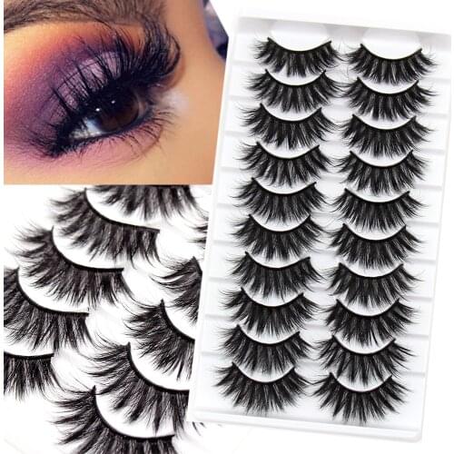 Lashes 5/10/16pairs 3D Mink Lashes Natural False Eyelashes Dramatic Volume Fake Lashes Makeup Eyelash Extension Silk Eyelashes