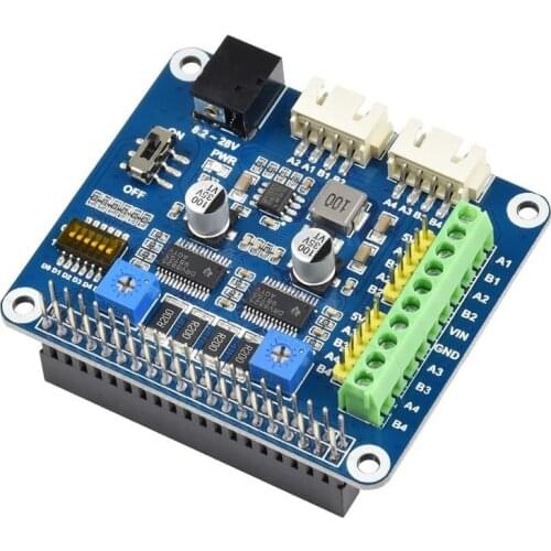 Stepper Motor HAT for Raspberry Pi Zero/Zero W/Zero WH/2B/3B/3B+ Drives Two Stepper Motors Up to 1/32 Microstepping