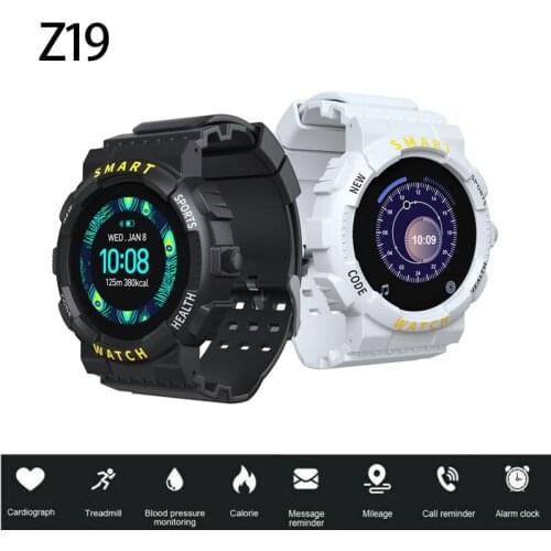 Z19 Color Screen Waterproof Smart Watch Men Women Heart Rate Blood Pressure Monitor Sport Fitness Tracker Watch for Android IOS