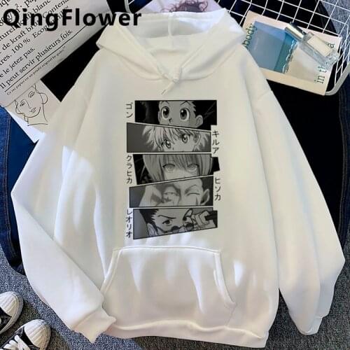 Women Hoodies Hunter X Hunter Women Pullovers Hoodies Killua Zoldyck Devil Eye Print Anime Sweatshirts Streetwear Hoody Female