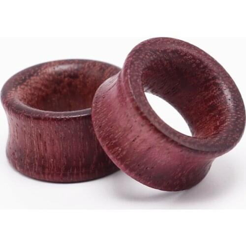 2pieces fashion flesh tunnels ear gauges kit wooden ear tapers hollow saddle ear plug 8-20mm body piercing jewelry for men women