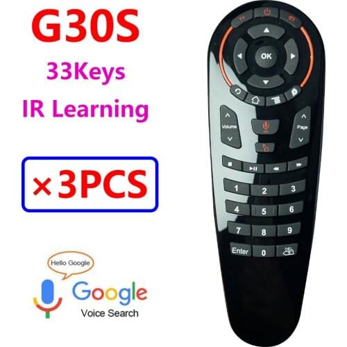 [3PCS] G30 G30S Air mouse voice flying mouse USB2.4G intelligent voice remote control gyroscope IR learning