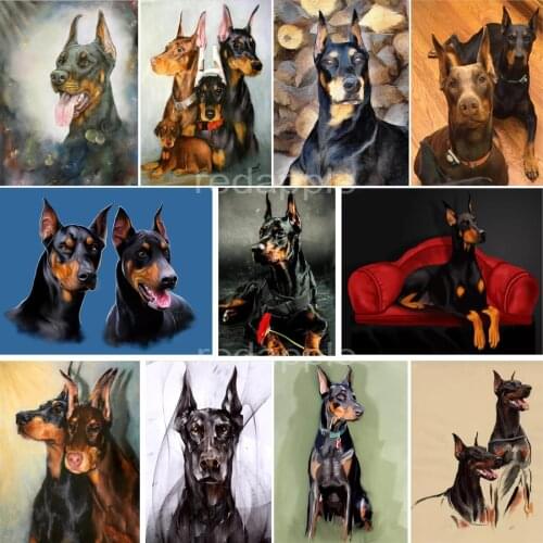 5D diamond painting cross stitch,Doberman Pinscher,DIY diamond embroidery full square 3D diamond mosaic rhinestone new arrrival