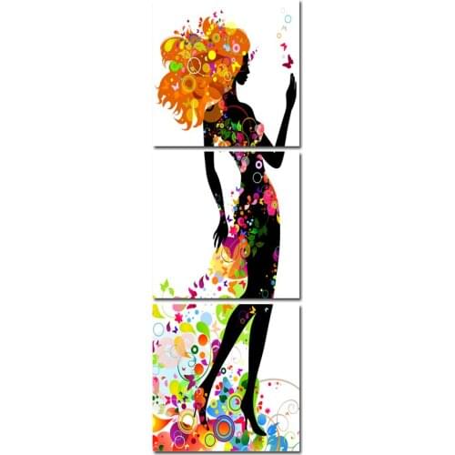 Fashion Girl Abstract Wall Pictures Canvas Painting Colorful Wall Art Nordic Posters Modern Home Decoration Painting on the Wall