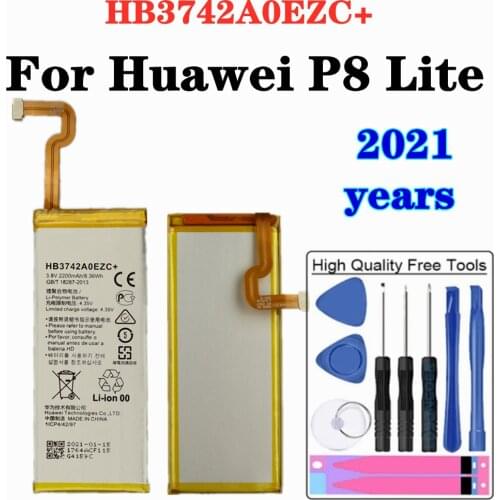 2021 Years For Huawei P8 Lite battery HB3742A0EZC+ 2200mAh 100% Capacity Replacement Battery With Tools
