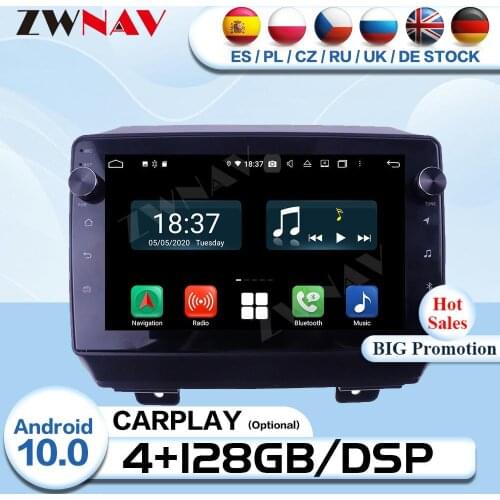 4+128G Carplay 2 Din Android 10.0 For Jeep Wrangler 2018 Car Radio Receiver Audio Stereo GPS Navigation Video Player Head Unit