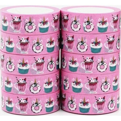 NEW 10pcs/Lot Decorative Cakes Donuts Washi Tapes Japanese Paper DIY Scrapbooking Planner Adhesive Masking Tape Cute Stationery
