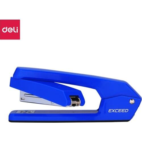 Deli Swivel Stapler Office Home Use Half Strip Stapler 25Sheets Smooth Stapling Rotatable Anvil Stationery E0434