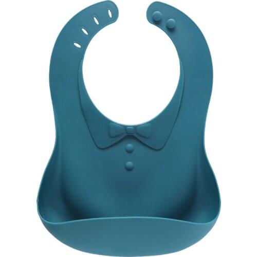 Baby silicone bibs, baby bibs, waterproof three-dimensional eating pockets, childrens saliva towel saliva pockets, color boxed