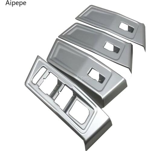 For Volkswagen VW T-ROC TROC 2017-2019 LHD CHROME INTERIOR DOOR WINDOW SWITCH PANEL COVER TRIM BEZEL MOLDING GARNISH MATTE