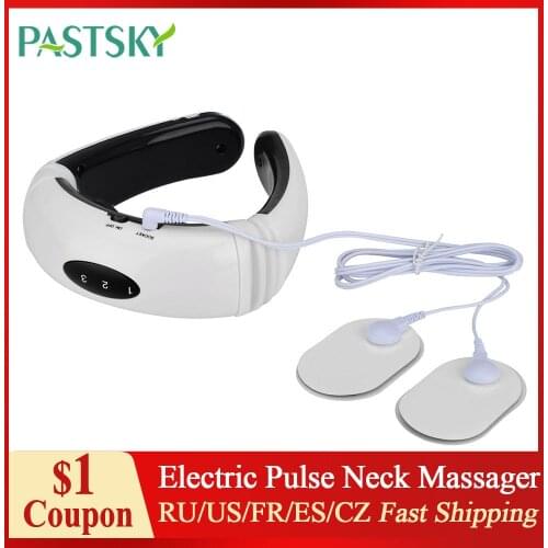 Electric Pulse Neck Massager Cervical Vertebra Impulse Massage Physiotherapeutic Acupuncture Magnetic Therapy Relief Pain Tool