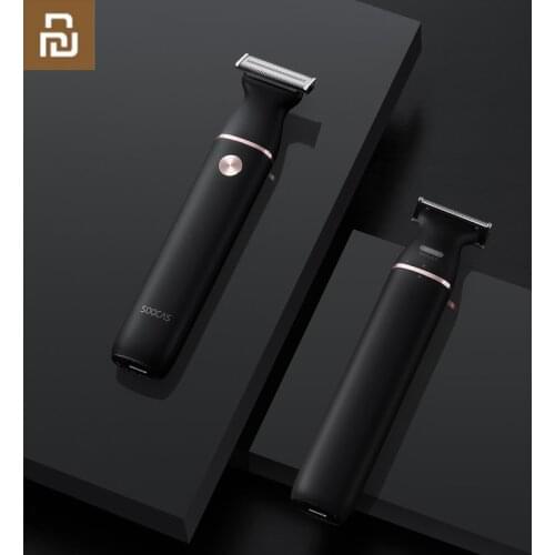 SOOCAS Electric Razor Small T-Blade Black Three-way blade for fast shaving Dry and wet double shaving fast charge