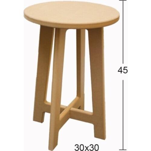 İB11 Medium Size Stool, Disassemble Can Be Painted Mdf Stool