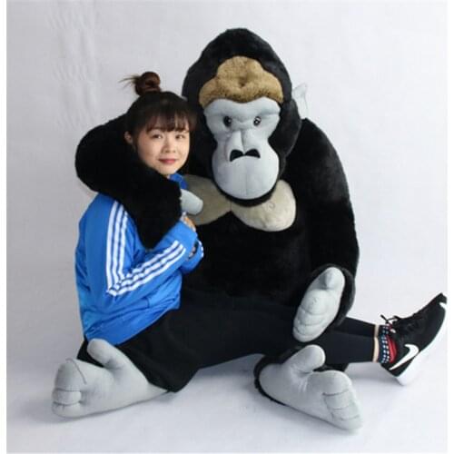 Fancytrader Huge 170cm Simulated Plush Animal Orangutan Toy 67'' Largest Gorilla Stuffed Monkey Home Decoration