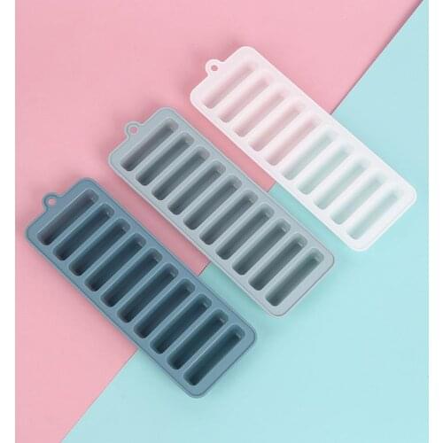 Ice Cube Mold Silicone Food Grade 10 Cavity Easy Release Long Ice Stick Tray Ice Tray Maker Ice Maker Kitchen Tool