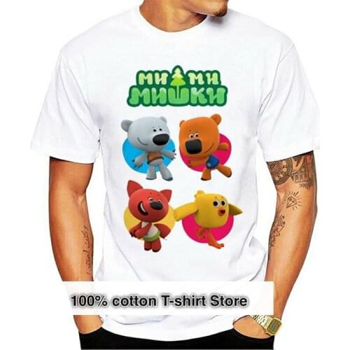 Russia Anime Mimi Mishki T shirt MiMiMishki little bear t-shirt fashion Kids Adult tee Shirt Mi-Mi-Mishki family party cloth