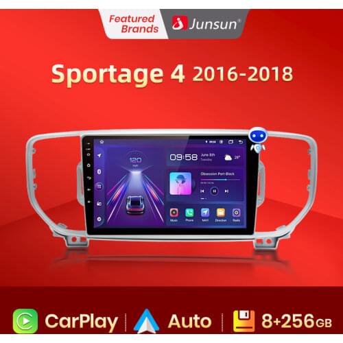 Junsun V1 Android 10.0 AI Voice Control 4G DSP Car Radio Multimedia GPS Navigator For KIA Sportage 4 KX5 2016 2017 2018 2Din dvd