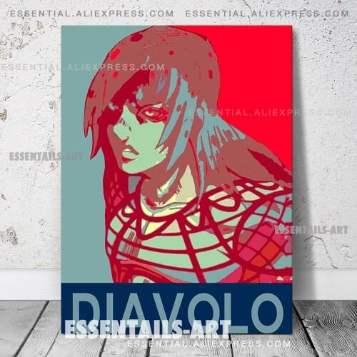 Diavolo Vento Aureo JoJos Bizarre Anime Poster Canvas Wall Art Painting Decor Pictures Bedroom Study Home Decoration Prints