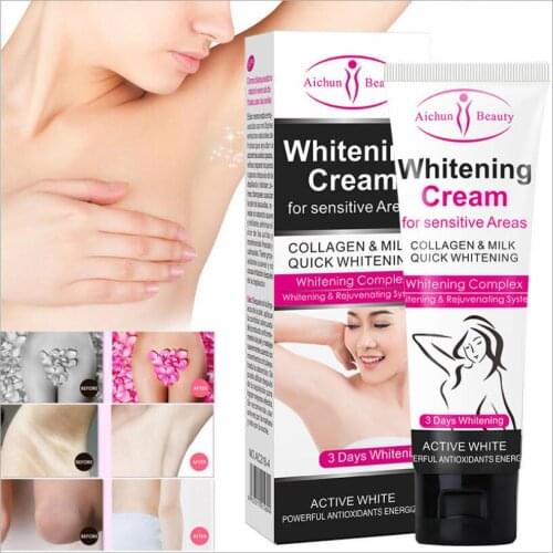 2pcs Aichun Beauty Body Creams Armpit Whitening Cream Between Legs Knees Private Parts Whitening Armpit Whitener Intimate