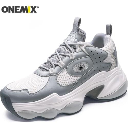 ONEMIX New Designers Popular Style Air Cushion Men Running Shoes Height Increasing Women Sneakers Breathable Unisex Sports Shoes