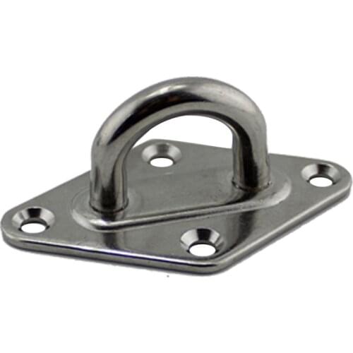 Marine Grade 6mm Stainless Steel 316 Ceiling Wall Mount Hook Heavy Duty Anchor Eye Plate For Boat Yoga Swings Hammocks