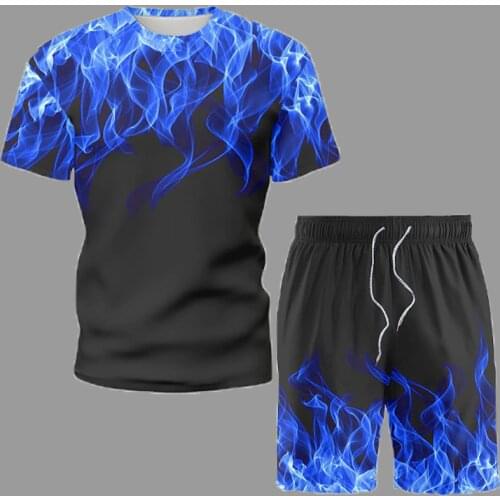 Simplicity Mens Clothing Tracksuit 2021 Summer Suit Milk Shreds T-Shirt and Pants Two Piece Fashion Chinese Style 5XL Male Set