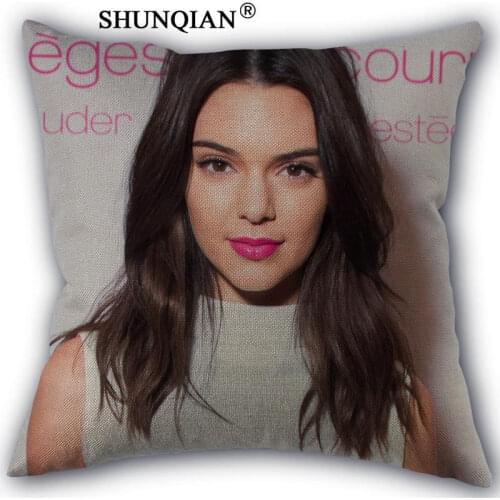 New Arrival kendall jenner Custom cotton Pillowcases zipper Custom Pillow Case More Size Custom your image gift