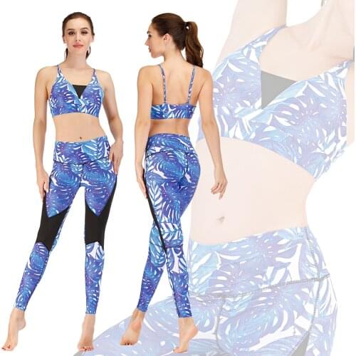 Tight Pants Women Yoga Sets Female Sport Gym Suits Wear Running Fitness Clothing Sport Yoga Suit Yoga Clothes Top and Leggings