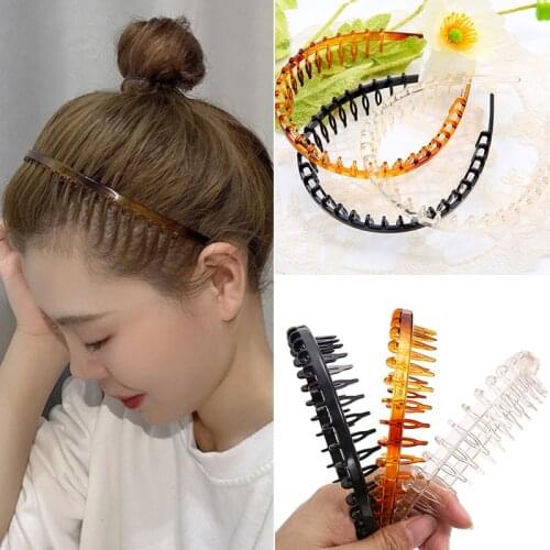 1PCS Black Hairband Bezel Headband Men Women Sports Hair Band Hoop Top Bangs Hair Clip Hair Accessories