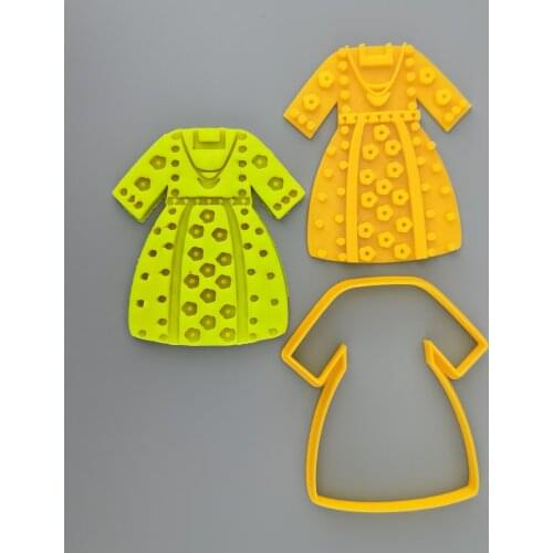 Cake decoration 3INCH Eid Mubarak dress Cutter stamp embosser holiday Fondant plastic cutter Cake Mould tools fondant Baking