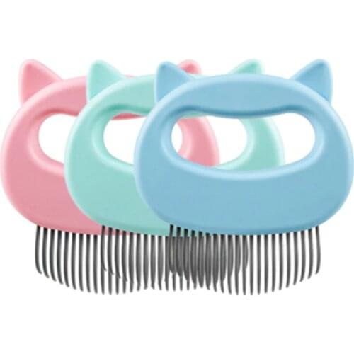 Pet Massage Brush Shell Shaped Handle Pet Grooming Massage Tool To Remove Loose Hairs Only For Cats