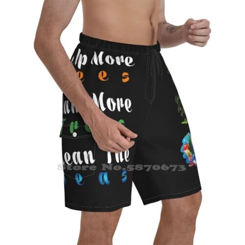 Plant More Trees Clean The Seas Running Swimming Fitness Sports Shorts Plant More Trees Clean Seas Animal Lover Planet Save