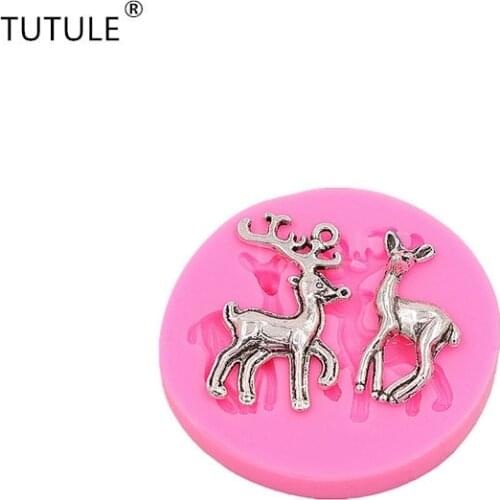 Sika deer Kelvin Cake Silicone Mold Handmade Chocolate Craft Mold Cake Dessert Decorative Mold DIY Baking Gadgets Biscuit mold