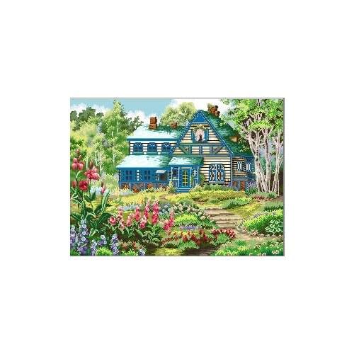 Top Quality beautiful lovely counted cross stitch kit forest house home cottage