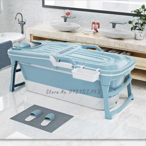 Adult bath barrel foldable heated adult bath barrel 1.5 meters long plastic household bath tub
