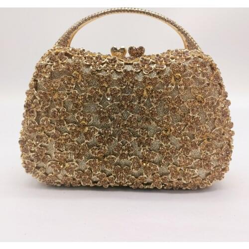 Female Banquet Party Bag Luxury Crystal Clutch Bag Box Classic Metal Chain Women Bag Handles Girl Green Evening Bag Clutches