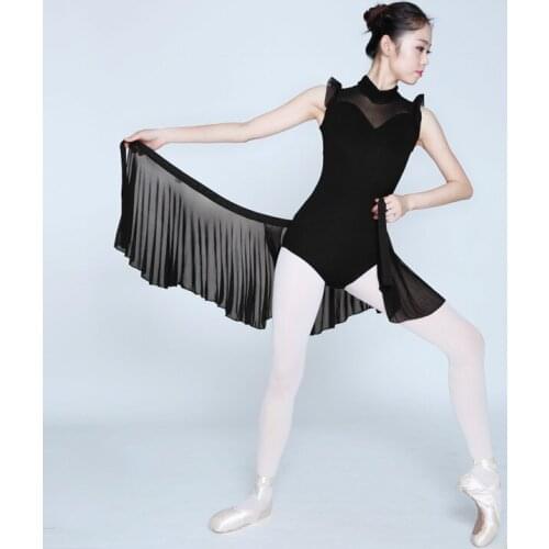 Adult Ballet Dance Leotard Sleeveless Lace Ballet Dance Costume for Stage Female Ballet Gymnastics Leotards Jumpsuits+Skirt 89