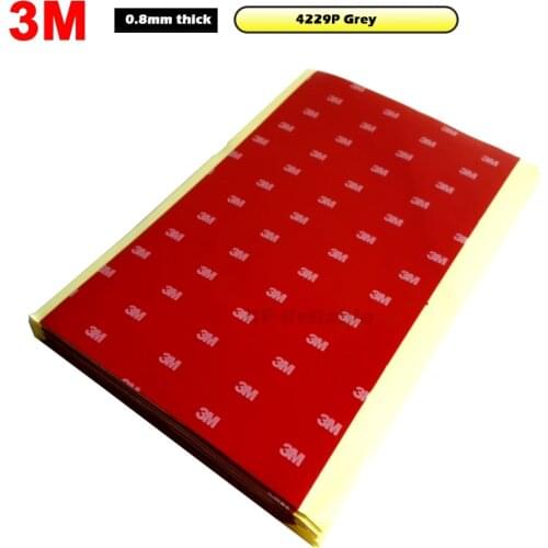 10 sheets Wholesale 3M Automotive Car Tape 3M 4229 Double Sided Adhesive Acrylic Foam Mounting Tape Gray (200mmx100mmx0.8mm)