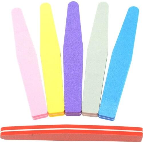 12Pcs Double Side Nail File Buffers 100/180 Trimmer Buffer Lime a ongle Nail Art Tools Washable Buffing Sanding Manicure HE0018