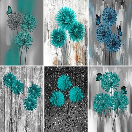 5D DIY Diamond Painting Dandelion Scenery Full Square Round Drill Embroidery Rhinestones Mosaic Cross Stitch Home Wall Art Decor