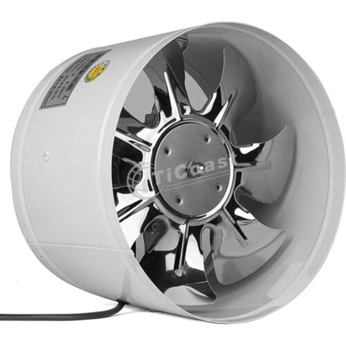 6 inch Inline Duct Fan High-speed Silent Booster Exhaust Blower Air Cooling Vent Bathroom Household Ventilation Fan