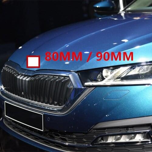 80mm 90m Car Styling Middle Front Grille Rear Trunk Emblem Replacement Logo Sticker for Skoda Octavia Superb Fabia Rapid Kodiaq